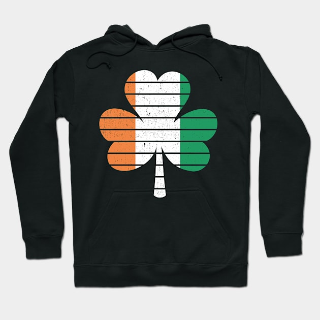 Funny St Patricks Day Vintage Retro Clover Hoodie by trendingoriginals